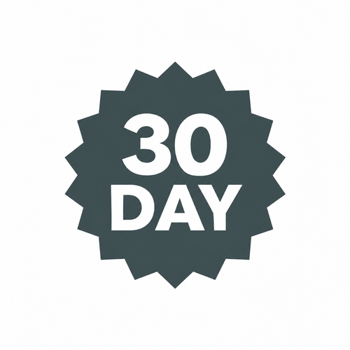 + 30 Day Warranty